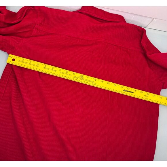 Vintage Faded Glory Corduroy Jacket Women's Medium M Red Y2K 90's Full Zip - Picture 6 of 8